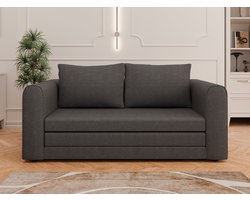Slaapbank ARELIS, sofa met slaapfunctie, moderne bank, 2-zits, grafiet