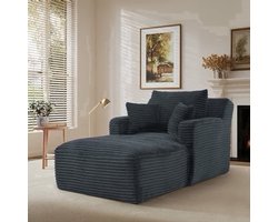Slaapbank – Bedbank – Logeerbed – Slaapstoel – Zetelbed – Modern Corduroy Ribfluweel – Pocketvering Comfort – Inklapbare Slaapfunctie Zonder Montage