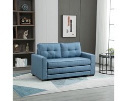 Slaapbank - ComfortDreams - Stoffen bekleding - Blauw