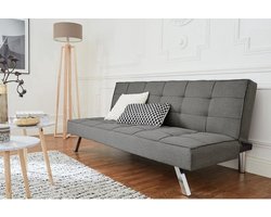 Slaapbank Kay - Stof - Antraciet - 2,5 zits - Trendy Design - Uitklapbare Slaapbank - Zetel - Zetel met slaapgedeelte - Duurzaam schuim - Sofa bed