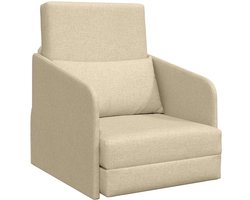 Slaapbank | Ligbed | Sofa bed Crème 65 x 80 x 83 cm Stof