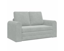 Slaapbank | Ligbed | Sofa bed Lichtgrijs 148 x 71 x 83 cm Fluweel