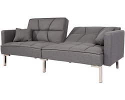 Slaapbank MCW-K65, slaapbank logeerbed, slaapfunctie ligoppervlak 170x104 cm ~ stof/textiel grijs