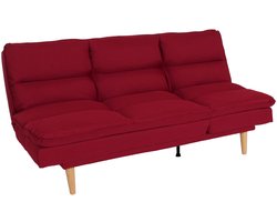 Slaapbank MCW-M79, slaapbank voor gasten, slaapfunctie ligoppervlak 180x110cm ~ stof/textiel bordeaux