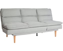 Slaapbank MCW-M79, slaapbank voor gasten, slaapfunctie ligoppervlak 180x110cm ~ stof/textiel mintgrijs
