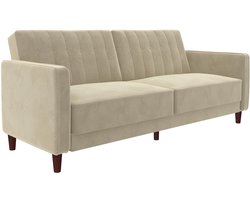 Slaapbank-PinTufted - 2-zits - Tan Fluweel