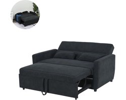 Slaapbank - Uitklapbaar - Slaapstoel - Logeerbed - Zetelbed - Slaapfauteuil - Vouwbed - 1 persoons - Zeer comfortabel - Donkergrijs