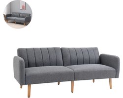 Slaapbank - Uitklapbaar - Slaapstoel - Logeerbed - Zetelbed - Slaapfauteuil - Vouwbed - 1 persoons - Zeer comfortabel - Grijs