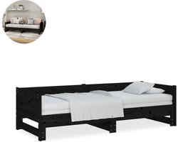 Slaapbank - Uitklapbaar - Slaapstoel - Logeerbed - Zetelbed - Slaapfauteuil - Vouwbed - 1 persoons - Zeer comfortabel - Zwart