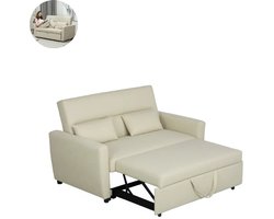 Slaapbank - Uitklapbaar - Slaapstoel - Logeerbed - Zetelbed - Slaapfauteuil - Vouwbed - 2 persoons - Zeer comfortabel - Beige