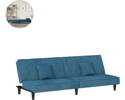 Slaapbank - Uitklapbaar - Slaapstoel - Logeerbed - Zetelbed - Slaapfauteuil - Vouwbed - 2 persoons - Zeer comfortabel - Blauw