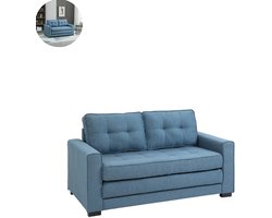 Slaapbank - Uitklapbaar - Slaapstoel - Logeerbed - Zetelbed - Slaapfauteuil - Vouwbed - 2 persoons - Zeer comfortabel - Blauw