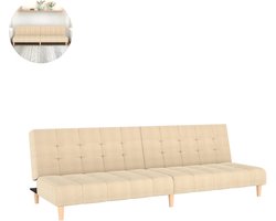 Slaapbank - Uitklapbaar - Slaapstoel - Logeerbed - Zetelbed - Slaapfauteuil - Vouwbed - 2 persoons - Zeer comfortabel - Creme
