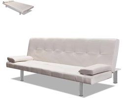 Slaapbank - Uitklapbaar - Slaapstoel - Logeerbed - Zetelbed - Slaapfauteuil - Vouwbed - 2 persoons - Zeer comfortabel - Crèmewit