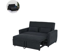 Slaapbank - Uitklapbaar - Slaapstoel - Logeerbed - Zetelbed - Slaapfauteuil - Vouwbed - 2 persoons - Zeer comfortabel - Donkergrijs