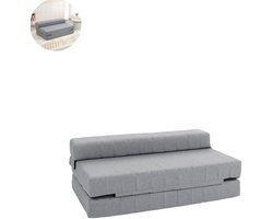 Slaapbank - Uitklapbaar - Slaapstoel - Logeerbed - Zetelbed - Slaapfauteuil - Vouwbed - 2 persoons - Zeer comfortabel - Grijs
