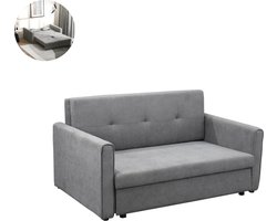 Slaapbank - Uitklapbaar - Slaapstoel - Logeerbed - Zetelbed - Slaapfauteuil - Vouwbed - 2 persoons - Zeer comfortabel - Grijs
