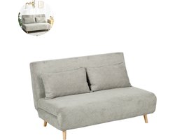 Slaapbank - Uitklapbaar - Slaapstoel - Logeerbed - Zetelbed - Slaapfauteuil - Vouwbed - 2 persoons - Zeer comfortabel - Grijs