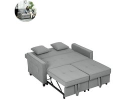 Slaapbank - Uitklapbaar - Slaapstoel - Logeerbed - Zetelbed - Slaapfauteuil - Vouwbed - 2 persoons - Zeer comfortabel - Grijs