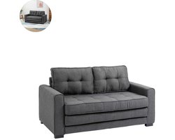 Slaapbank - Uitklapbaar - Slaapstoel - Logeerbed - Zetelbed - Slaapfauteuil - Vouwbed - 2 persoons - Zeer comfortabel - Grijs