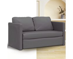Slaapbank - Uitklapbaar - Slaapstoel - Logeerbed - Zetelbed - Slaapfauteuil - Vouwbed - 2 persoons - Zeer comfortabel - Grijs