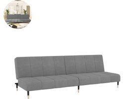 Slaapbank - Uitklapbaar - Slaapstoel - Logeerbed - Zetelbed - Slaapfauteuil - Vouwbed - 2 persoons - Zeer comfortabel - Lichtgrijs