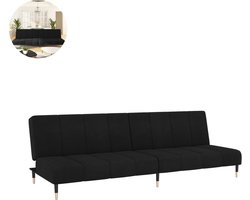 Slaapbank - Uitklapbaar - Slaapstoel - Logeerbed - Zetelbed - Slaapfauteuil - Vouwbed - 2 persoons - Zeer comfortabel - Zwart