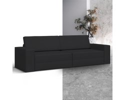 Slaapbank - Uitklapbaar - Slaapstoel - Logeerbed - Zetelbed - Slaapfauteuil - Vouwbed - 2 persoons - Zeer comfortabel - Zwart