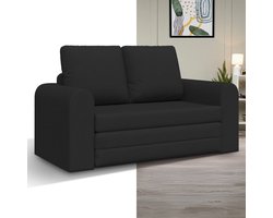 Slaapbank - Uitklapbaar - Slaapstoel - Logeerbed - Zetelbed - Slaapfauteuil - Vouwbed - 2 persoons - Zeer comfortabel - Zwart