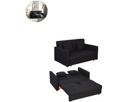 Slaapbank - Uitklapbaar - Slaapstoel - Logeerbed - Zetelbed - Slaapfauteuil - Vouwbed - 2 persoons - Zeer comfortabel - Zwart