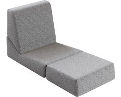 Slaapbank Volwassenen – Vouwbank – Convertible Sofa – Ruimtebesparende Bedbank – Grijs – 3-in-1 Opklapbare Mini Sofa – Hoogwaardig Schuim – Geen Houten Frame