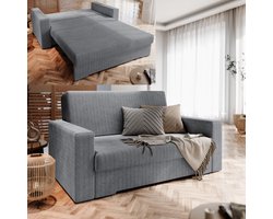 Slaapbank Zetelbed Betis - 2 zit- bankstel - ribstof - bank of Bed