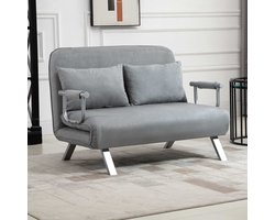 Slaapbankfunctie - ComfortHome - verstelbaar eenpersoonsbed – multifunctioneel - lichtgrijs