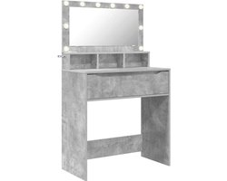 Slaapkamer Kaptafel | Cosmetische Tafel | Make-up tafels met lade Beton Grijs 80 x 39,6 x 135 cm