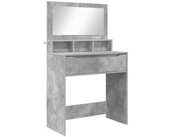 Slaapkamer Kaptafel | Cosmetische Tafel | Make-up tafels met lade Beton Grijs 80 x 39,6 x 135 cm