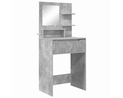 Slaapkamer Kaptafel | Cosmetische Tafel | Make-up tafels met lade Beton Grijs 80 x 39,6 x 135 cm