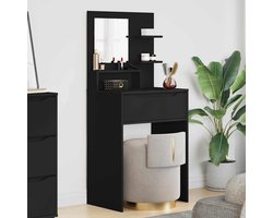 Slaapkamer Kaptafel | Cosmetische Tafel | Make-up tafels Zwart 80 x 39,6 x 135 cm Bewerkt hout