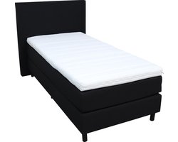 Slaaploods.nl Anda - Boxspring inclusief matras - 120x210 cm - stof - Zwart