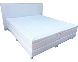 Slaaploods.nl Anda - Boxspring inclusief matras - 140x200 cm - Kunstleer - Wit