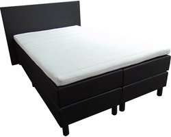 Slaaploods.nl Anda - Boxspring inclusief matras - 160x220 cm - Kunstleer - Zwart