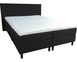 Slaaploods.nl Anda - Boxspring inclusief matras - 180x210 cm - stof - Zwart