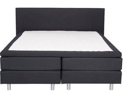 Slaaploods.nl Anda - Boxspring inclusief matras - 80x200 cm - stof - Zwart