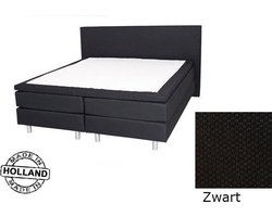 Slaaploods.nl Anda - Boxspring inclusief matras - 90x210 cm - stof - Zwart