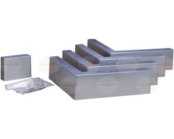 Slaaploods.nl Boxspring Poten Hoek - 6 cm Hoog - Set van 4 stuks - Zilver