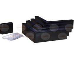 Slaaploods.nl Boxspring Poten Hoek - 6 cm Hoog - Set van 4 stuks - Zwart