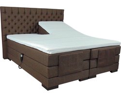 Slaaploods.nl Princess - Elektrische Boxspring inclusief matras - 180x210 cm - Bruin