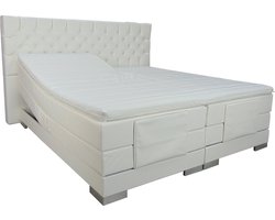 Slaaploods.nl Princess - Elektrische Boxspring inclusief matras - 180x220 cm - Wit