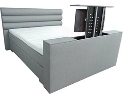 Slaaploods.nl Romance Plus - Complete Boxspring met TV Lift - t/m 43 inch - 180x200 cm - Grijs