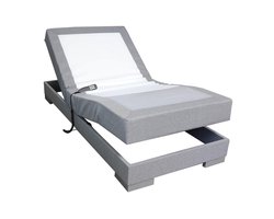 Slaaploods.nl Single - Elektrisch Boxspring Onderstel - 100x200x40 cm - Grijs