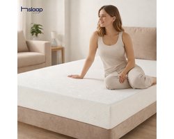 Slaapluxe matras®-Hr koudschuim 160x200 cm | 24cm dik - Afritsbaar tijk wasbaar